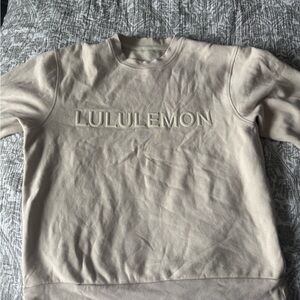 lululemon athletica Cream Logo Crewneck Sweater